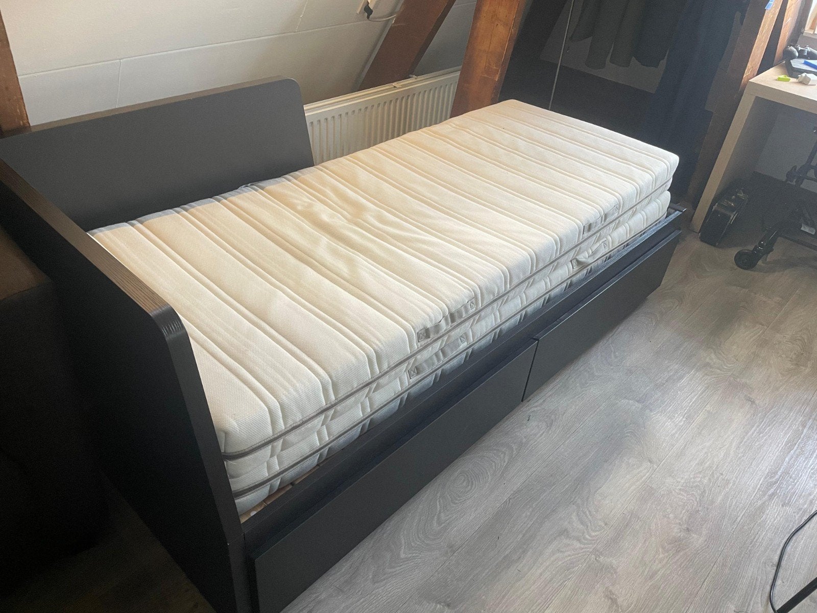 IKEA Flekke bed zwart, goede staat, Ophalen, Eenpersoons, Zwart, 80 cm