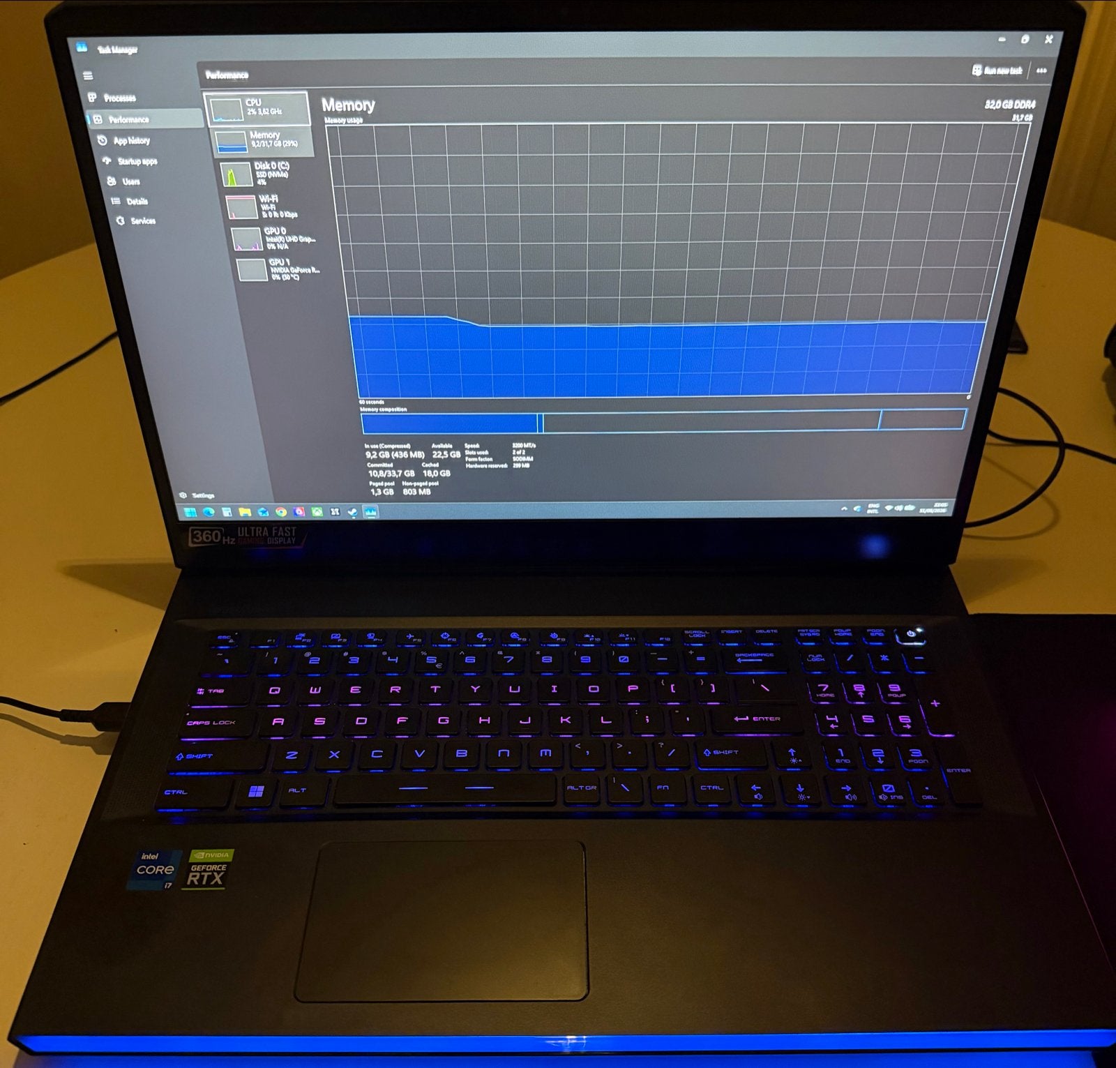 MSI Gaming Laptop 360Hz, i7, 2TB SSD, 32GB RAM, Computers en Software, Windows Laptops, Ophalen, Met videokaart, 2 tot 3 Ghz, Zo goed als nieuw