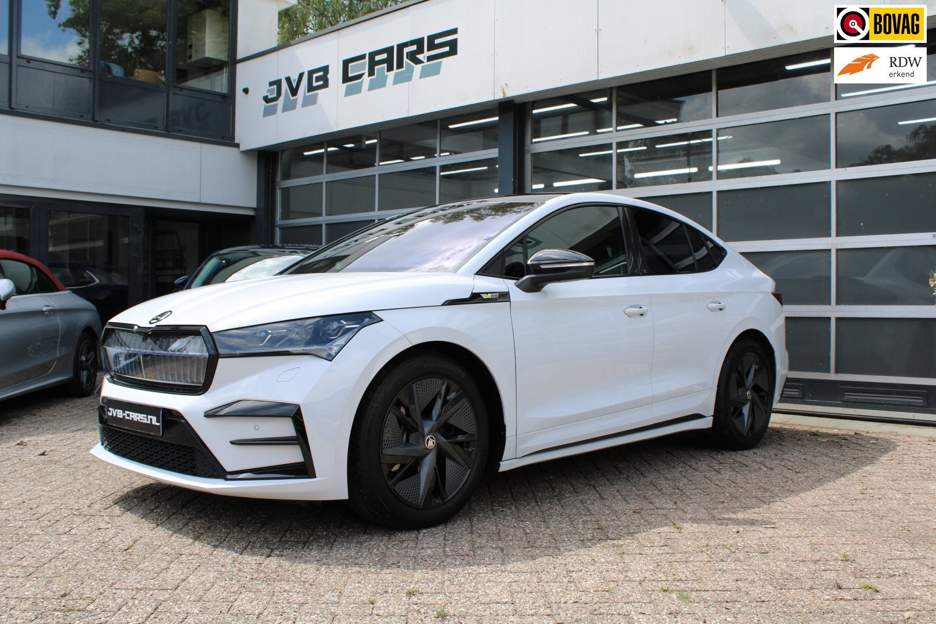 Skoda Enyaq Coupé iV 80 RS/300PK/Pano, Auto's, Automaat, Gebruikt, Overige brandstoffen, Wit