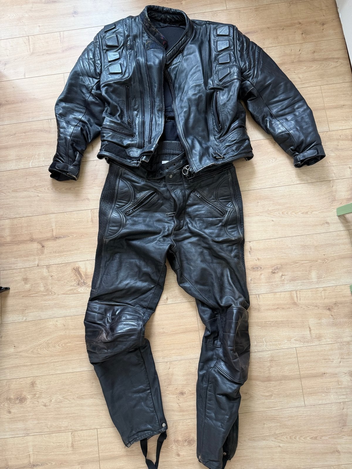 MQP Leren Motorpak - Jas en Broek (Maat XL/56), Ophalen, Tweedehands, Heren, Combipak