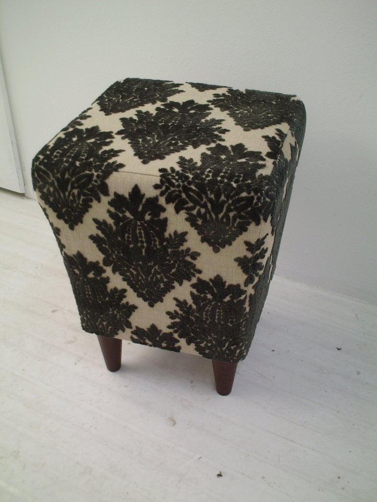 Krukje met Chivasso stof Opera ZWART - NIEUW !!!, Ophalen, Minder dan 50 cm, Vierkant, Nieuw