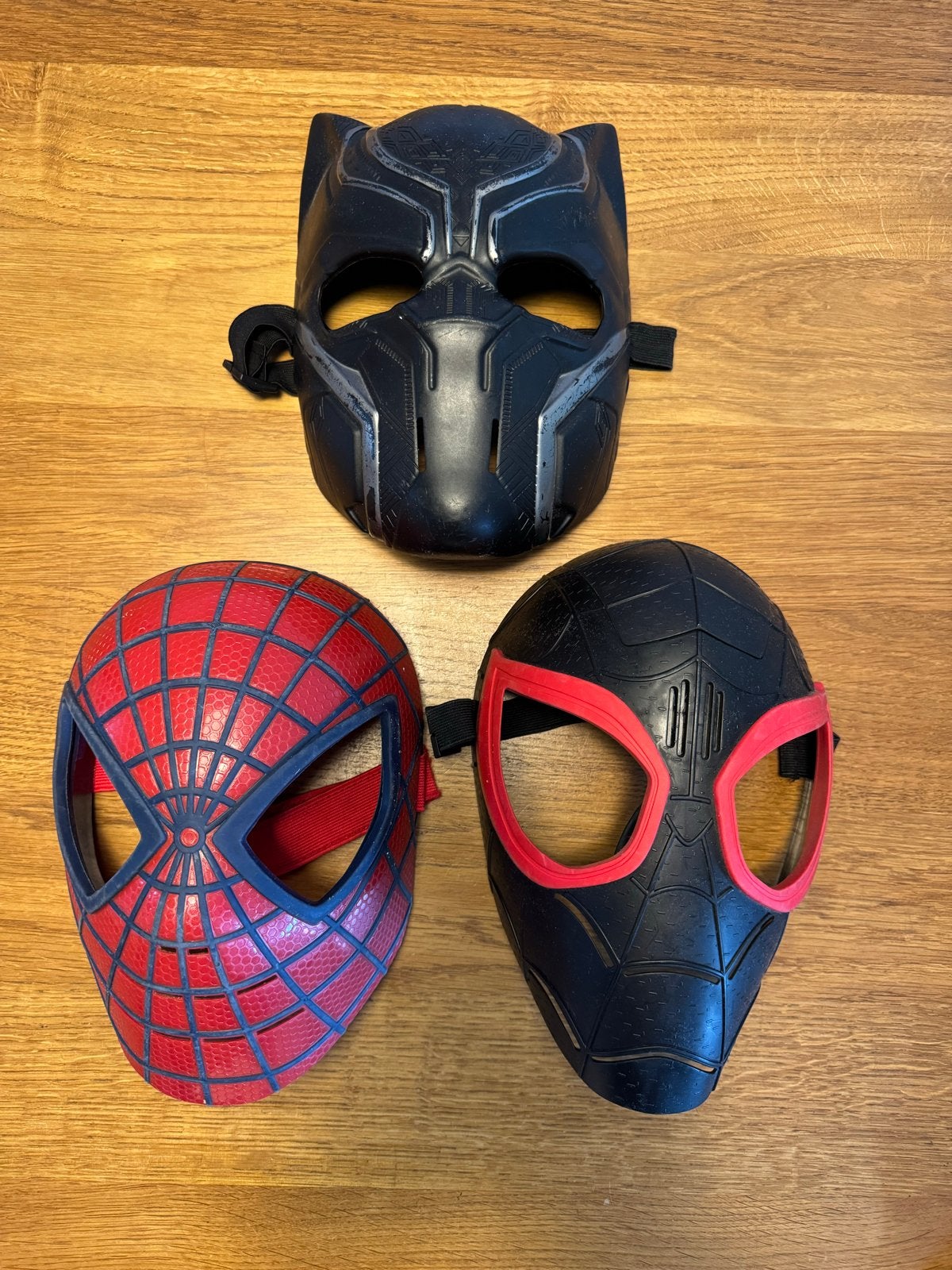 Black Panther, Spider-Man en Miles Morales maskers, Ophalen of Verzenden, Gebruikt, Jongen of Meisje