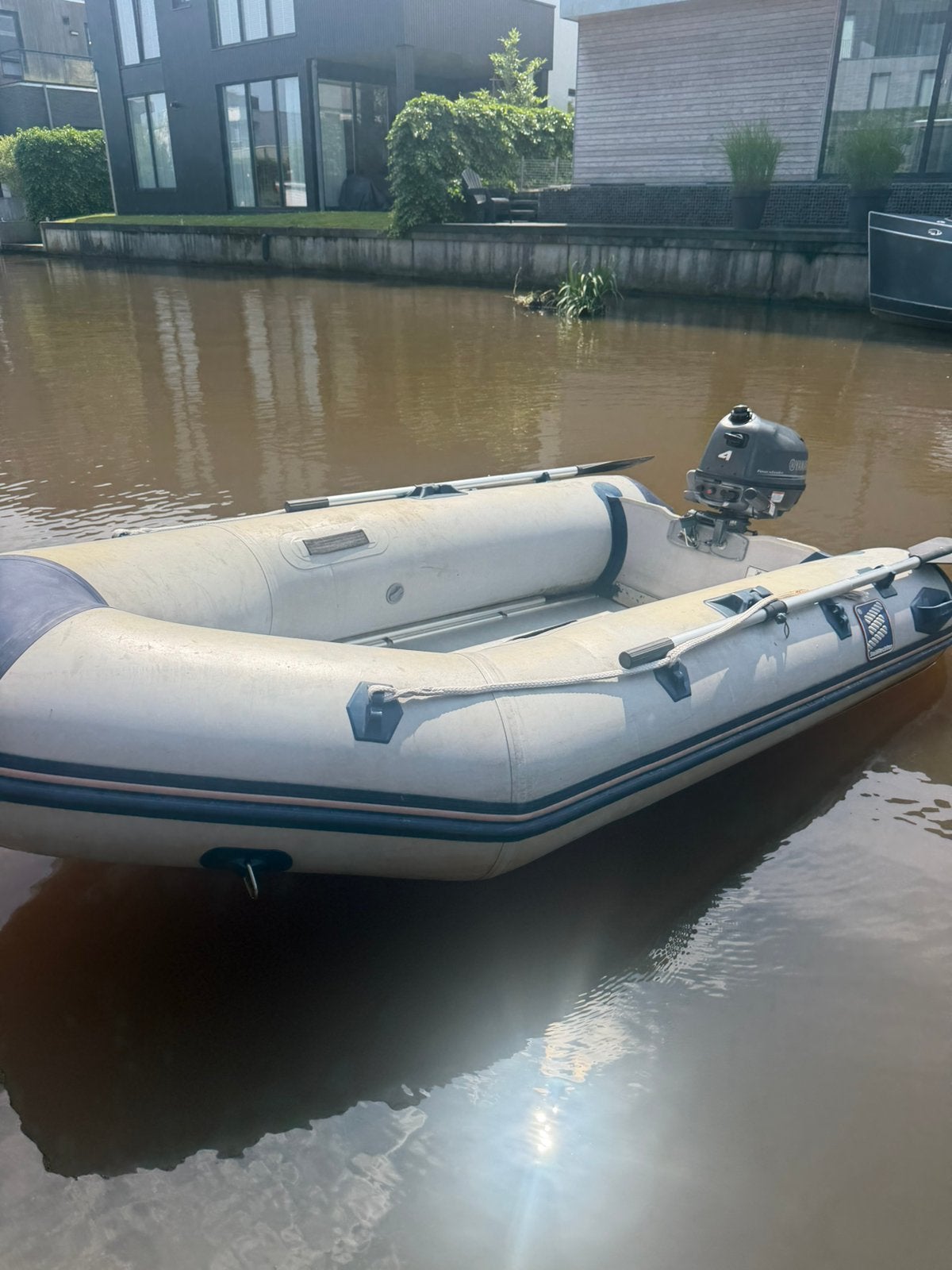 Bootje+yamaha 6 pk motor met afdekhoes en draagtas, Watersport en Boten, Ophalen, Yamaha, Zo goed als nieuw, Buitenboordmotor