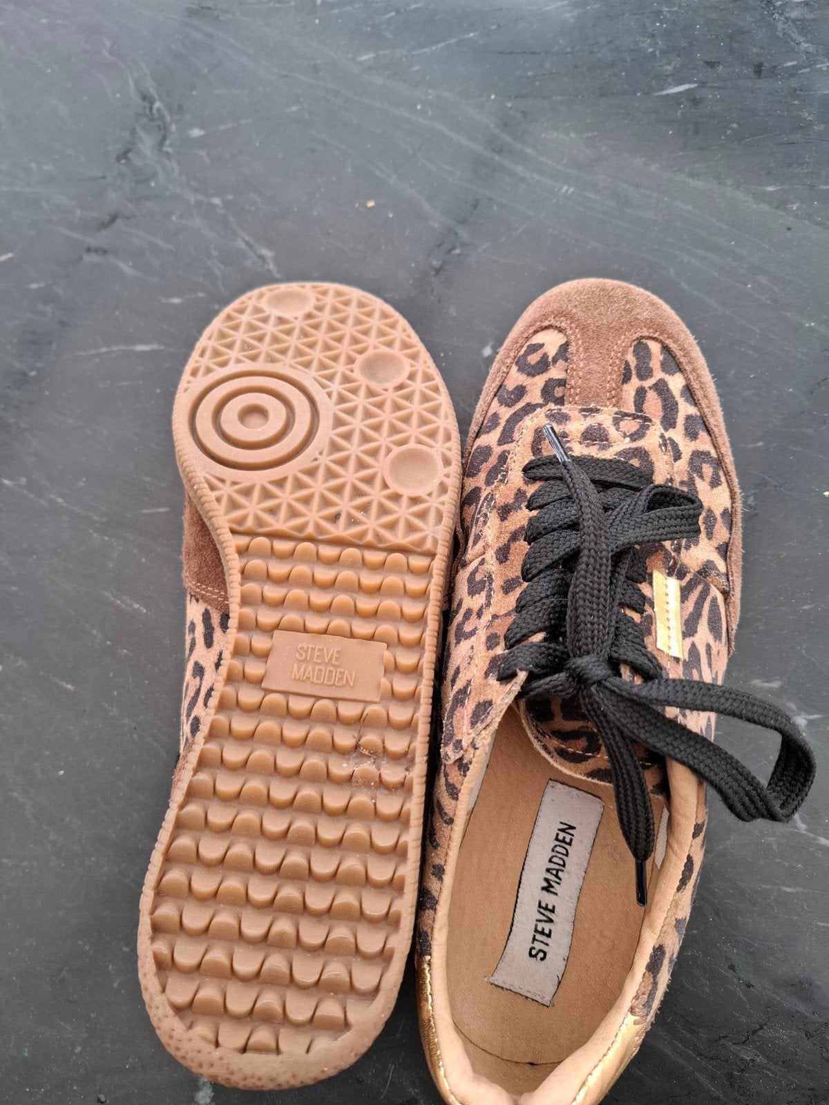 Steve Madden sneakers met luipaardprint, Bruin, Steve Madden, Ophalen of Verzenden, Sneakers of Gympen