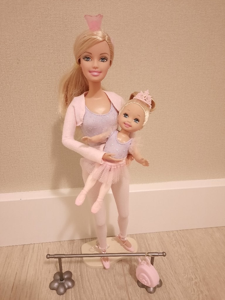 Barbie en Shelly Ballerina set vintage, Ophalen of Verzenden, Zo goed als nieuw, Barbie