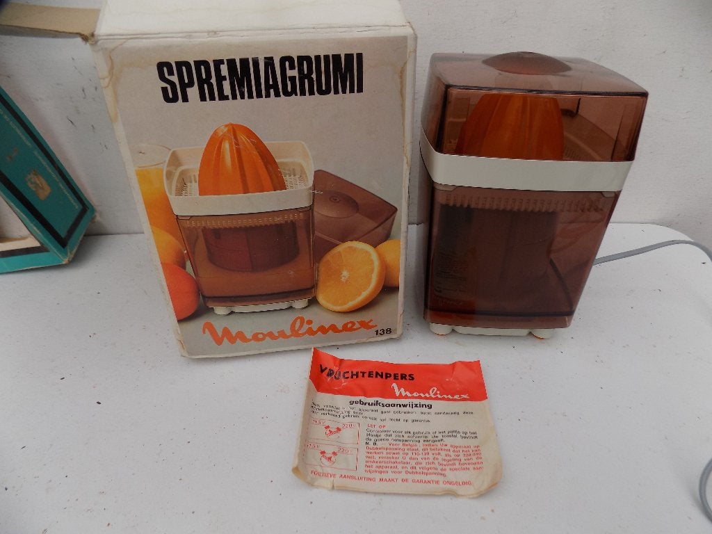 Jaren 70 Moulinex sinaasappelpers citruspers vintage retro, Ophalen of Verzenden, Gebruikt