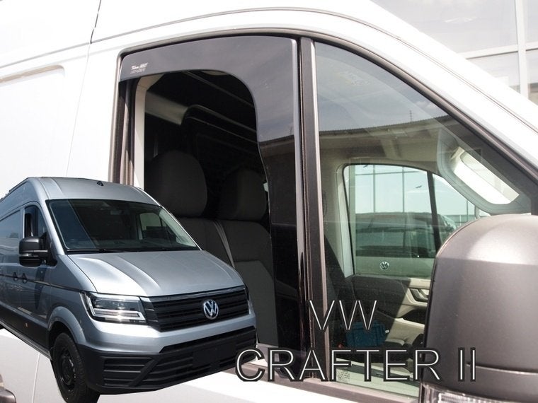 Zijwindschermen Crafter Sprinter visor pasvorm donker getint, Auto diversen, Ophalen of Verzenden