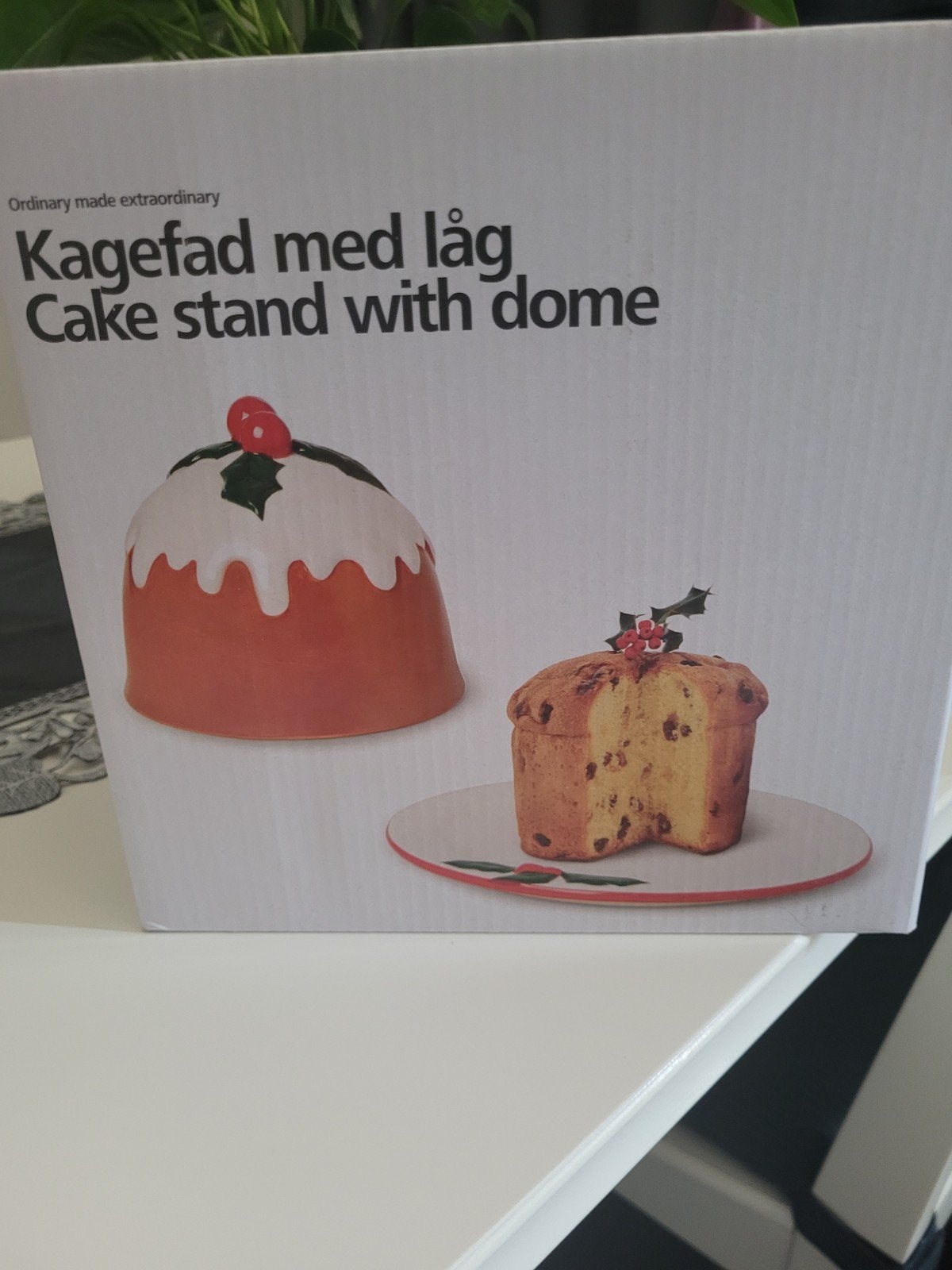 Kerst pudding cake standaard met koepel, Ophalen, Overige typen, Nieuw, Steen/keramiek