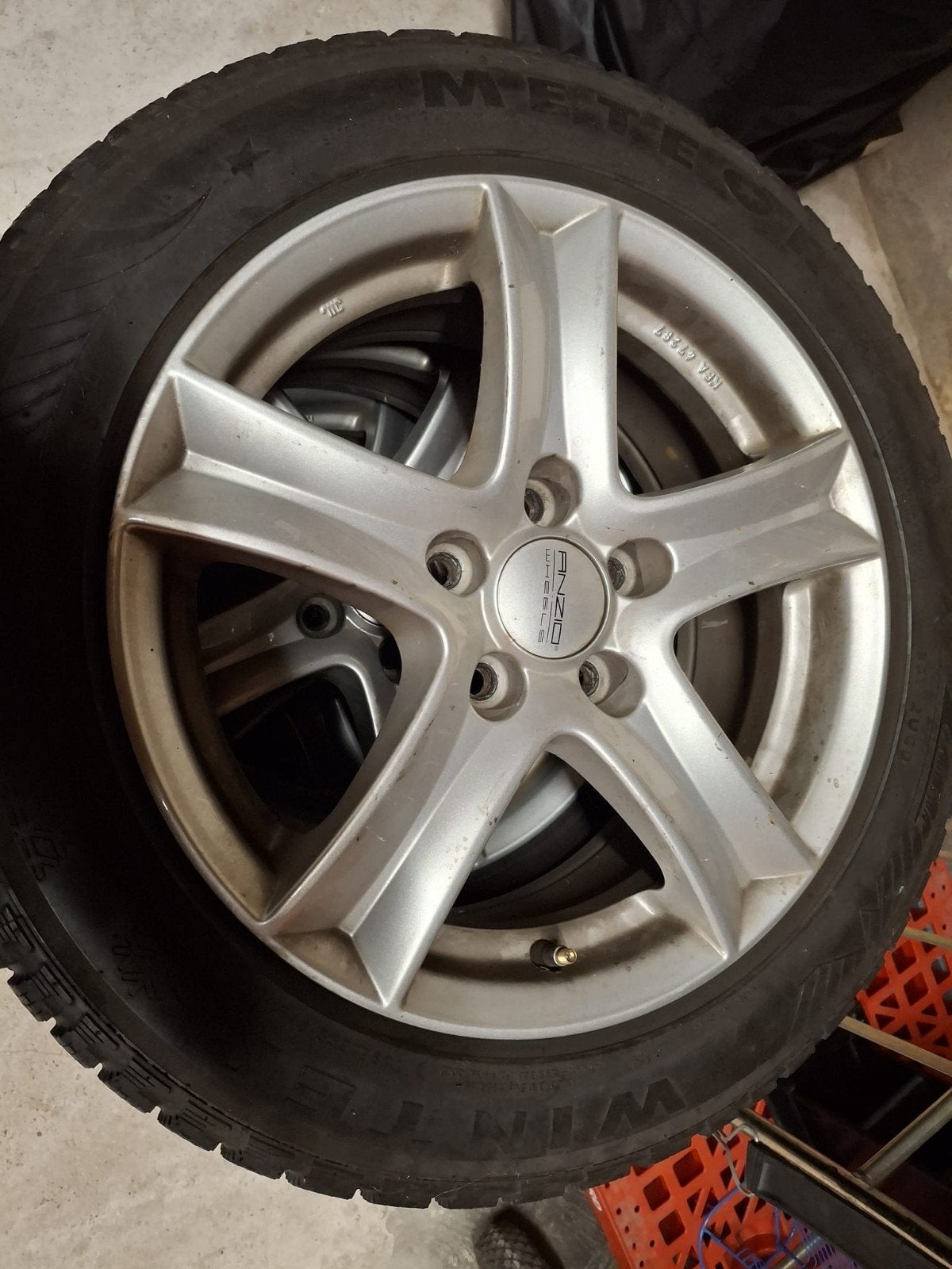 Winterbanden met velgen - 205/55R16 91H M+S, Ophalen, Gebruikt, 16 inch, Banden en Velgen
