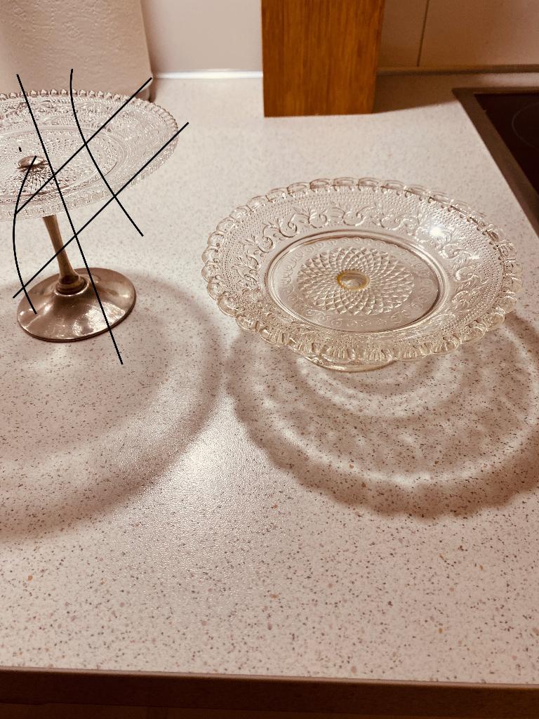 Bonbon schaaltjes op voet, Schaal, Rond, Ophalen of Verzenden, Glas