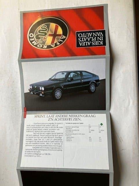Alfa Romeo Sprint, 33, 75, 90 - Originele folder  Nederlands, Alfa Romeo, Ophalen of Verzenden, Zo goed als nieuw, Alfa Romeo