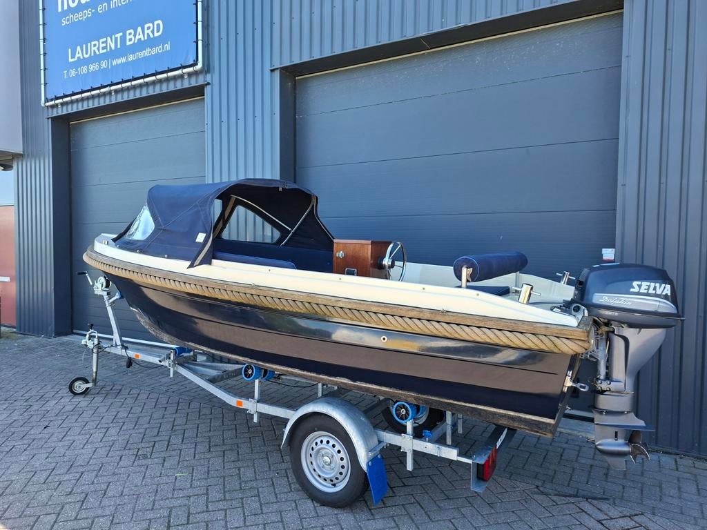 Prachtige Wato 490 + Selva (Yamaha) 15PK 4 Takt, 10 tot 30 pk, Gebruikt, Ophalen of Verzenden, 3 tot 6 meter