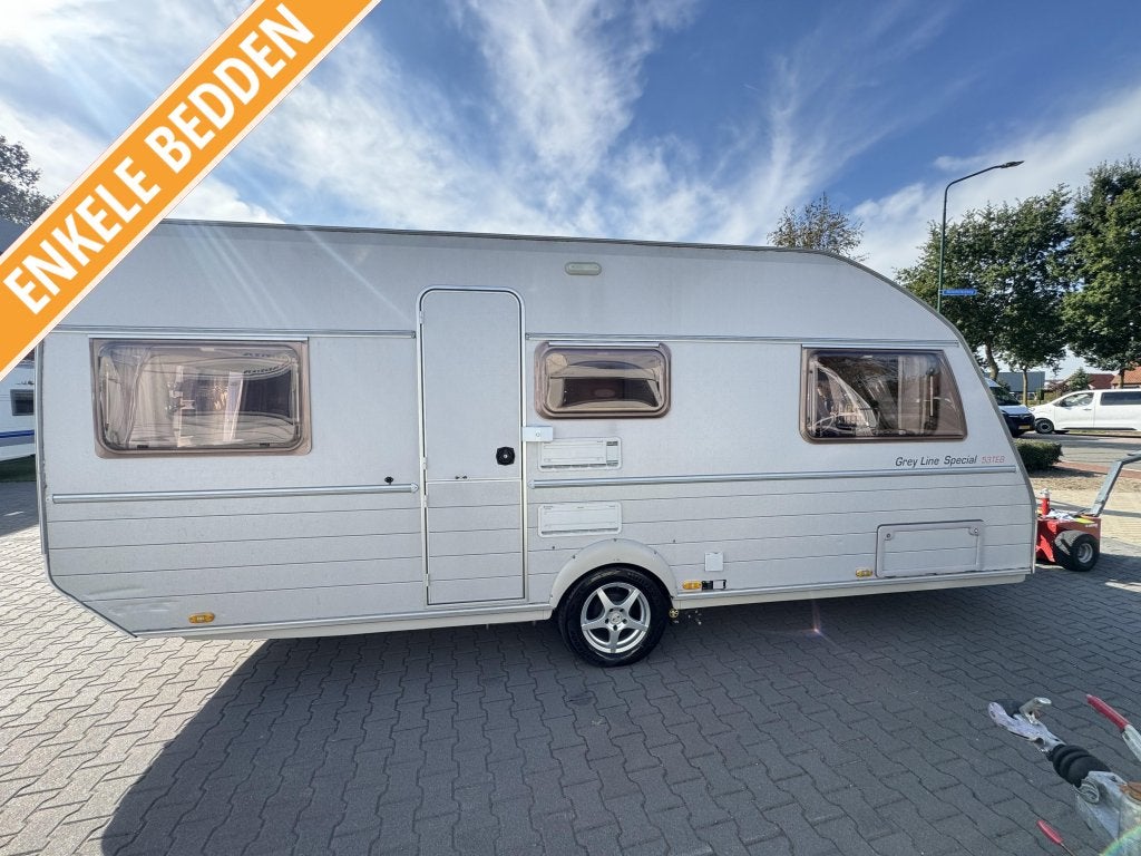 Kip greyline special 53 teb / aparte bedden / mover/voortent, Rondzit, Kip, Fietsenrek, Bedrijf