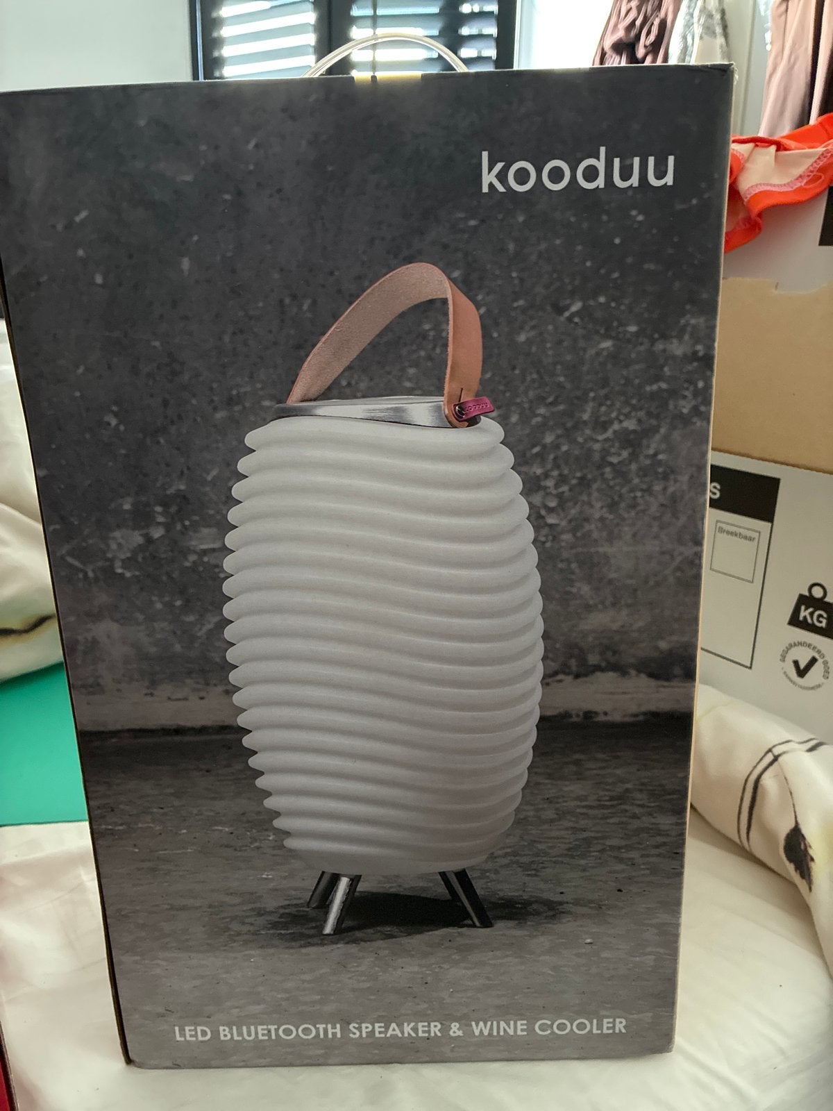 2x Kooduu Lite-Up Play LED Bluetooth Speaker & Wijnkoeler, Wit, Overige merken, Kunststof, Nieuw
