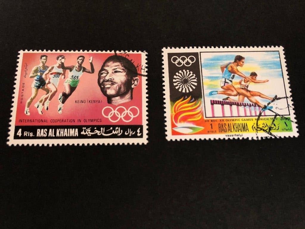 Ras Al Khaima Olympische Spelen 1969-70 gestempeld, Ophalen of Verzenden, Gestempeld, Sport