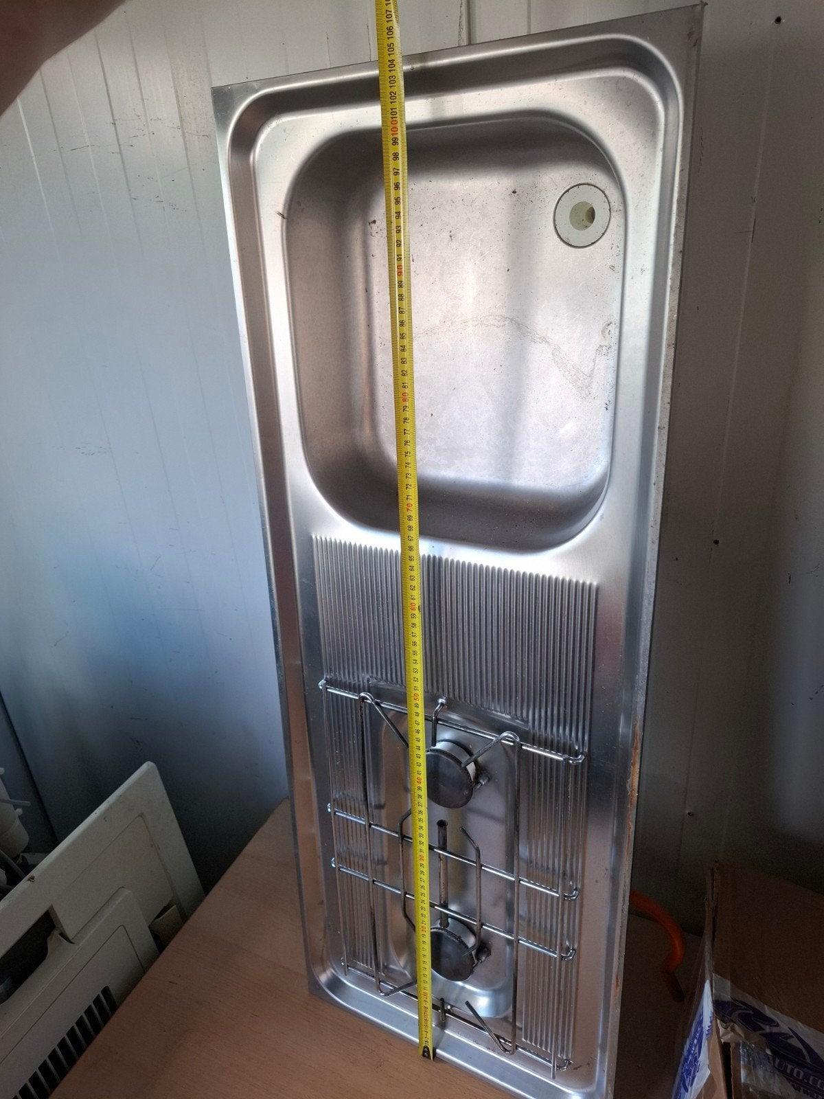 Caravan Gaskookplaat met Wasbak 1050x400mm, Caravans en Kamperen, Ophalen of Verzenden, Gebruikt