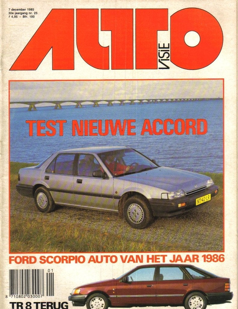 Autovisie test Honda Accord 2.0i EX 1985, Ophalen of Verzenden, Gelezen, Honda