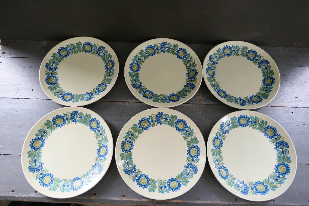 Vintage Figgjo Flint Turi Design Tor Viking diner borden 6 x, Ophalen of Verzenden, Zo goed als nieuw, Overige stijlen, Bord(en)