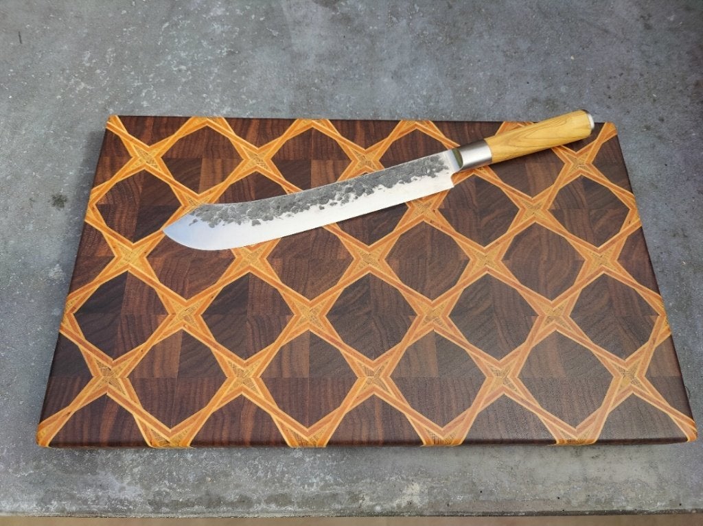 Handgemaakte Helical Weave kopshouten snijplank Uniek design, Hout, Snij-/serveerplank, Nieuw, Ophalen of Verzenden
