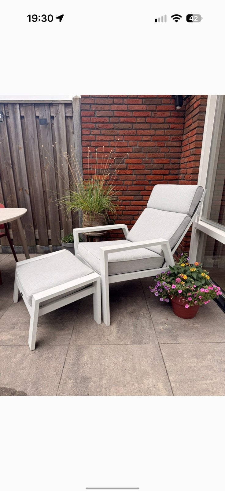 Luxe loungestoel tuinstoel zeer goed, Ophalen, Zo goed als nieuw, Aluminium