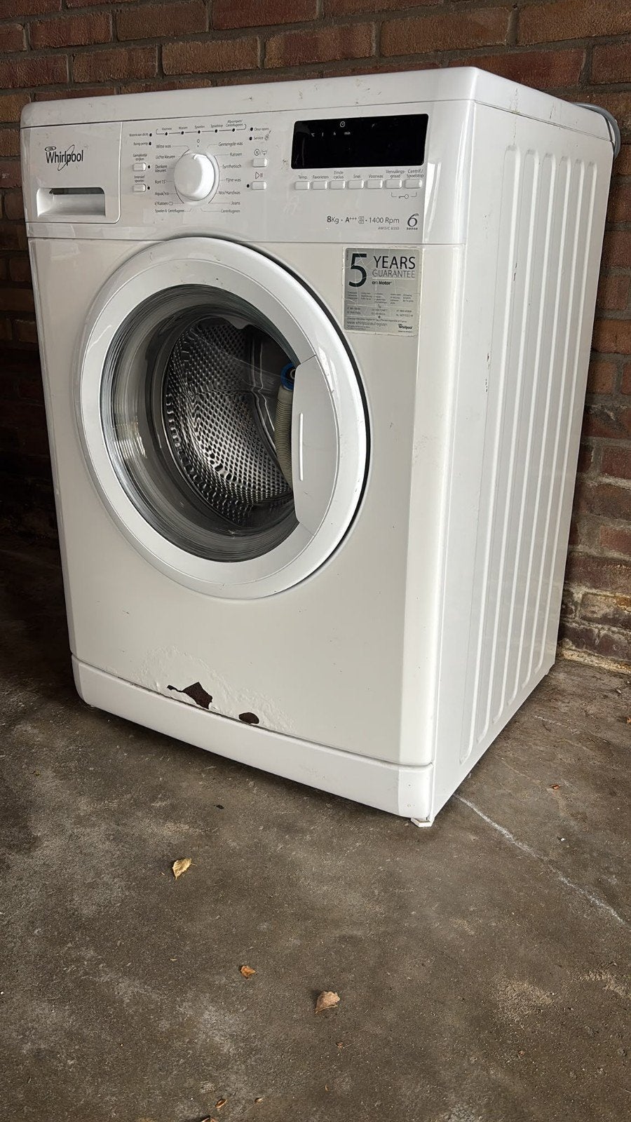 whirlpool wasmachine, Ophalen, Gebruikt, 1200 tot 1600 toeren, 85 tot 90 cm