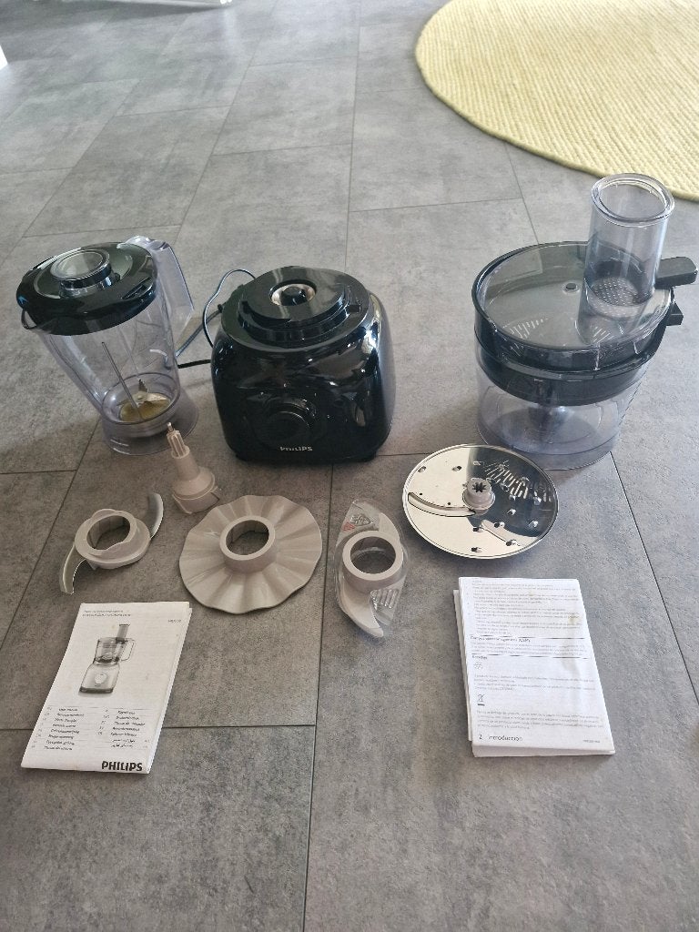 Phillips Keukenmachine, 1 tot 2 liter, Ophalen of Verzenden, Zo goed als nieuw, 3 snelheden of meer