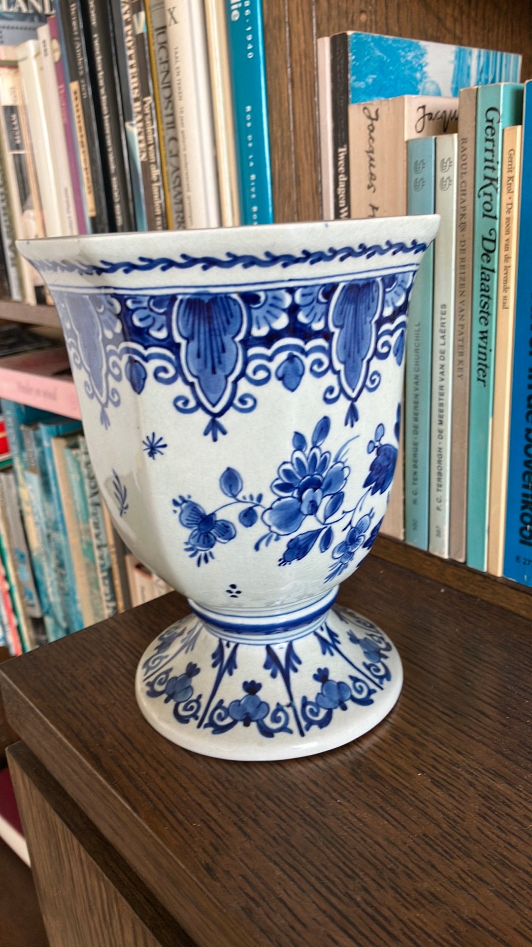 Antieke vintage Vaas Plateelbakkerij De Distel uit Amsterdam, Ophalen of Verzenden