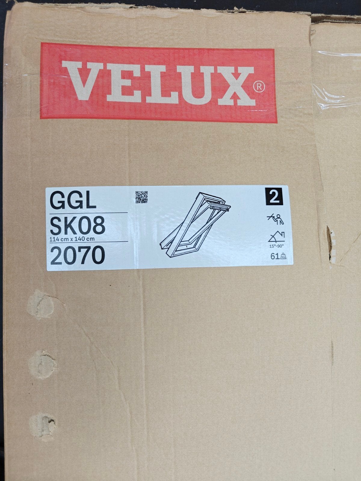 Nieuw Velux GGL SK08 Dakraam 114x140 cm, Ophalen, 80 tot 120 cm, 120 tot 160 cm, Nieuw