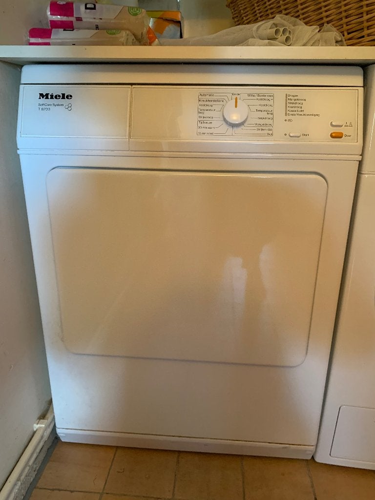 Miele Wasdroger, Witgoed en Apparatuur, Ophalen, 6 tot 8 kg, Gebruikt, Luchtafvoer