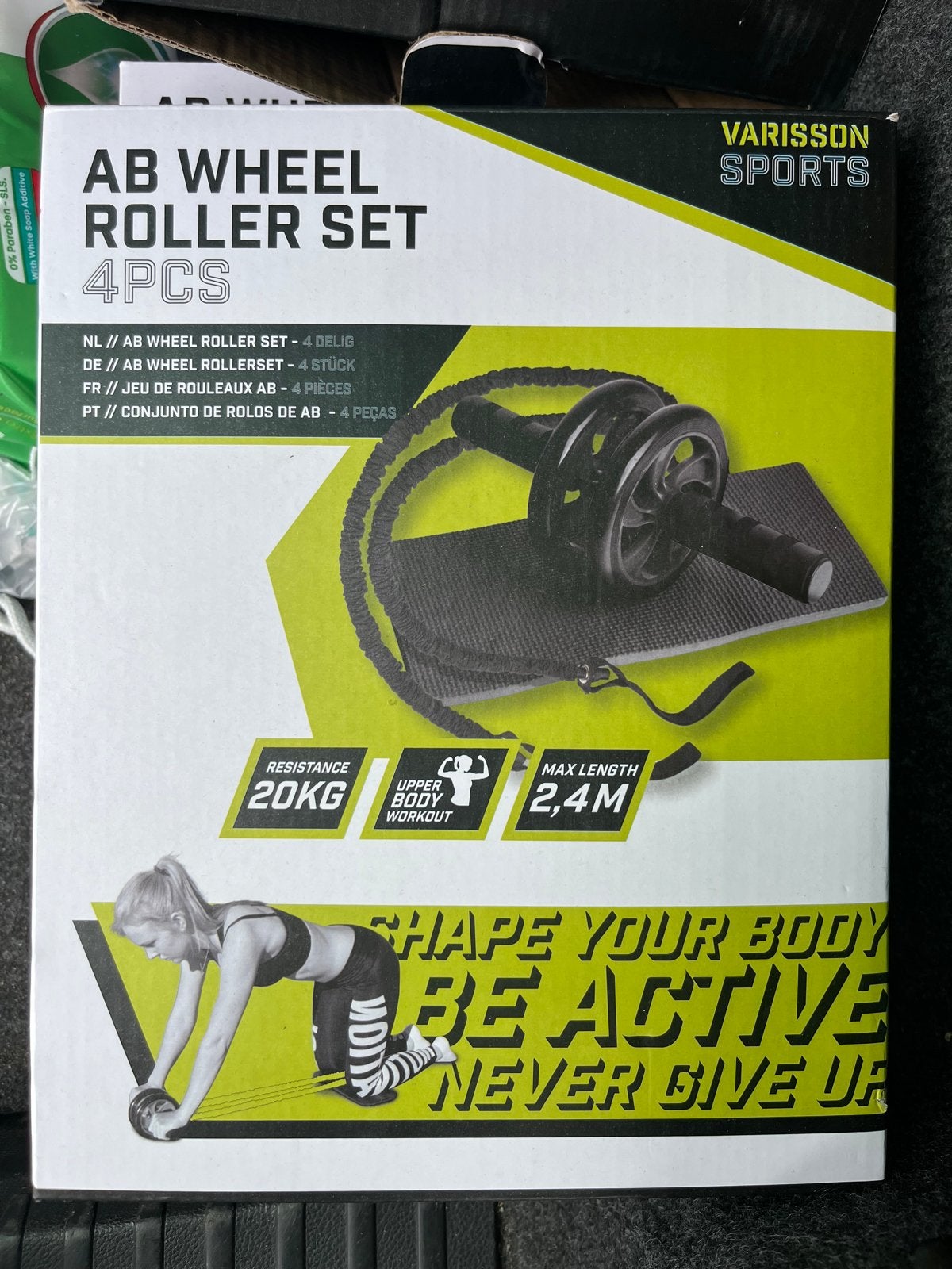 Varisson Sports AB Wheel Roller Set - Buikspierwiel, Sport en Fitness, Ophalen, Nieuw, Armen, Buikspierwiel