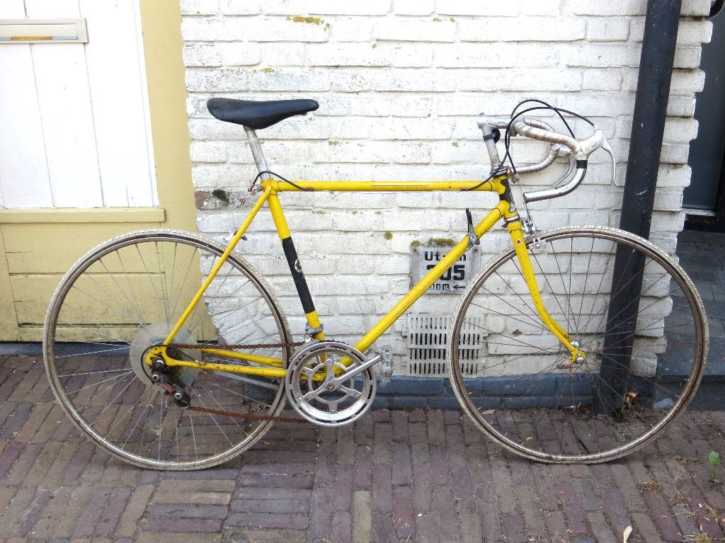Gazelle Super Sport racefiets vintage opknapper geel 56 cm, Fietsen en Brommers, Fietsen | Racefietsen, Ophalen, 28 inch, Gebruikt
