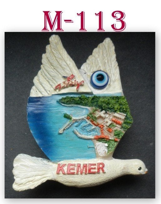 M104 koelkastmagneet kemer turkije provincie antalya, Verzenden, Gebruikt