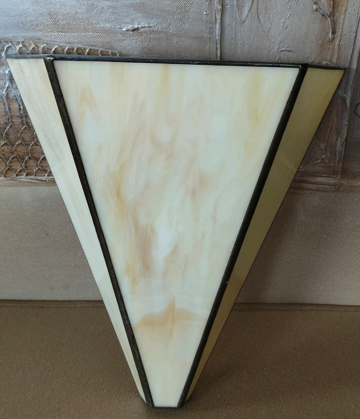 Unieke handgemaakte glas-in-lood wand hanger (lamp), Verzenden