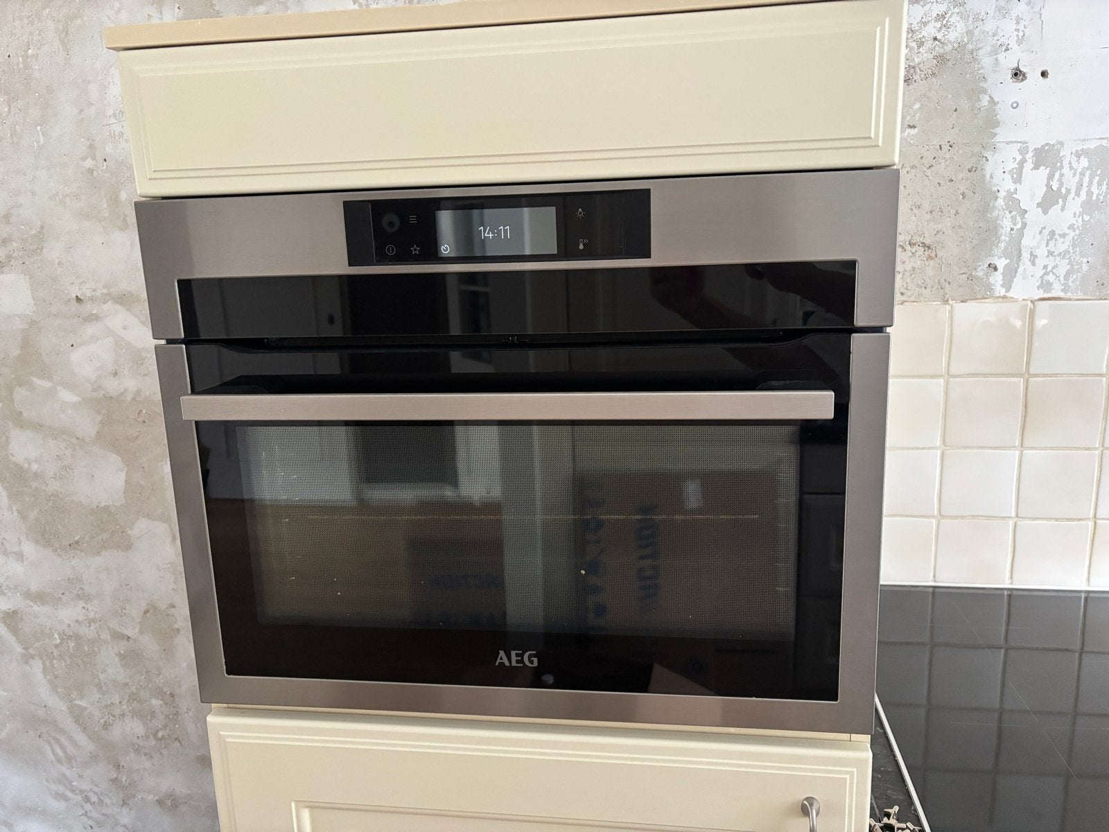AEG Inbouw Combi-oven, Ophalen, 45 tot 50 cm, Gebruikt, Oven