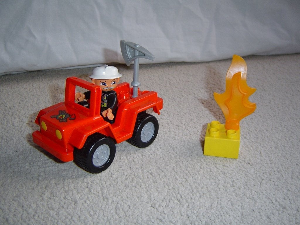 duplo set 6169 Brandweer commandant in jeep, Gebruikt, Ophalen of Verzenden, Duplo, Complete set