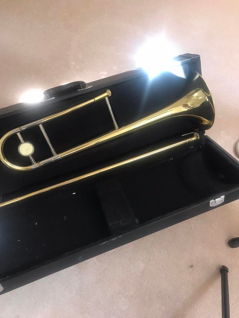 Trombone Classic Cantabil met toebehoren, Muziek en Instrumenten, Ophalen, Gebruikt, Alt, Met koffer