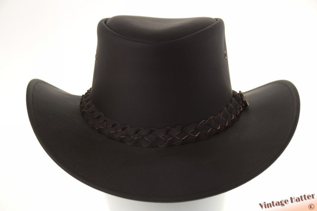 Western hoed Hawkins bruin leer 57, 58, 59 en 60 Nieuw, Hoed, Nieuw, Ophalen of Verzenden, 58 of 59 cm (L, 7¼ of ⅜ inch)