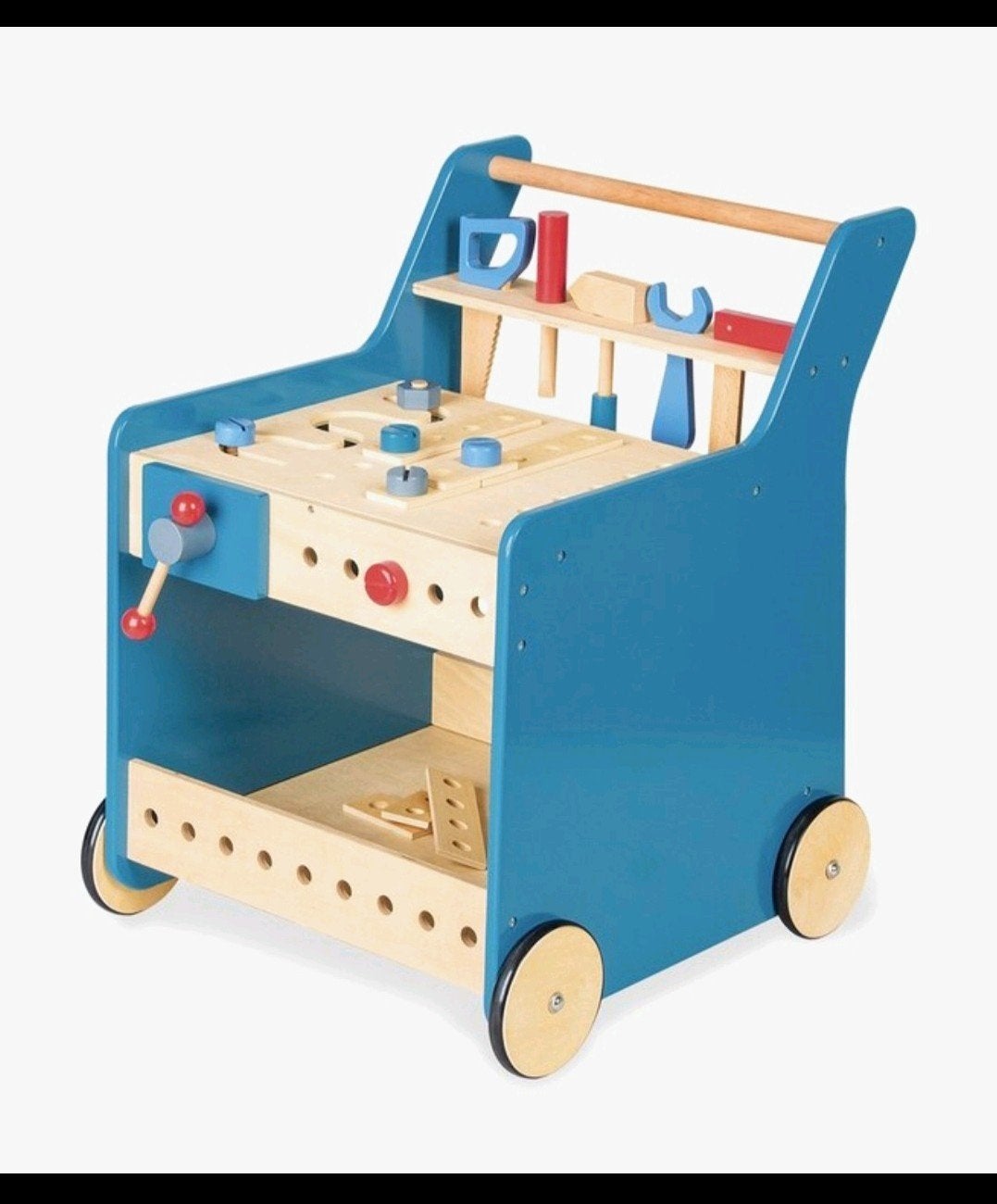 Pinolino Houten Loopwagen Werkbank, Kinderen en Baby's, Ophalen, Zo goed als nieuw, Overige typen, Met wieltjes