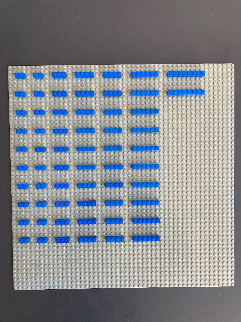 Lego 62 dunne blauwe balken, Ophalen of Verzenden, Zo goed als nieuw, Losse stenen, Lego