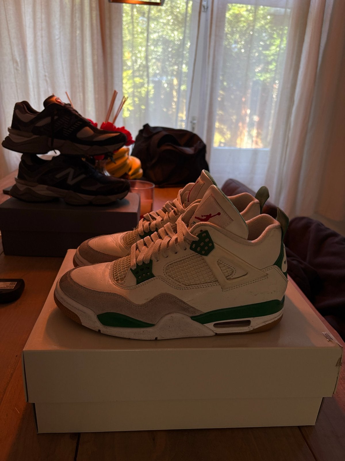 Jordan 4 Retro SB Pine Green - Maat 42,5, Kleding | Heren, Schoenen, Ophalen, Gedragen, Wit, Sneakers of Gympen