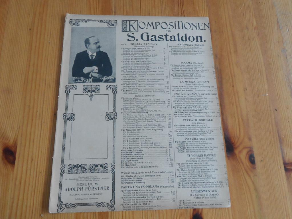 Musica proibita - gastaldon, Zang, Gebruikt, Ophalen of Verzenden, Artiest of Componist