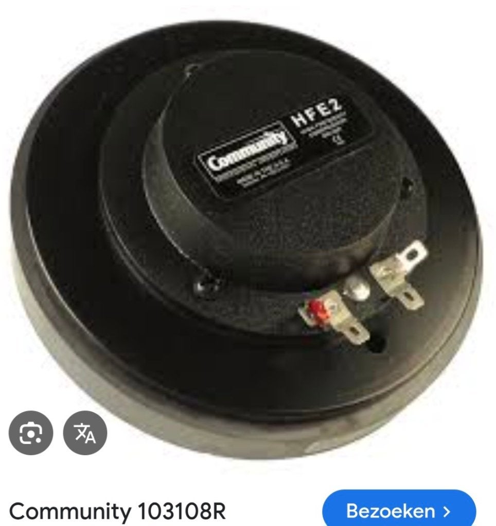 1 Community 1 inch diafragma in 8-ohm, Overige merken, Stereo speakers, Gebruikt, Ophalen of Verzenden