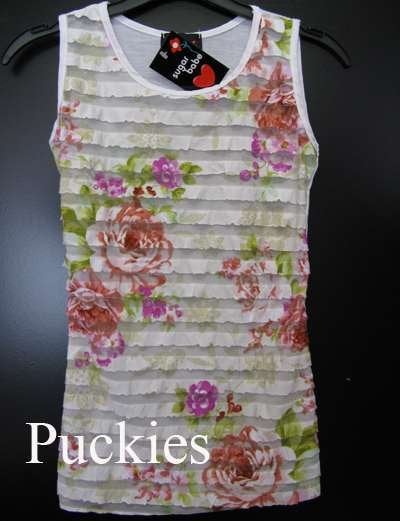 Maat 134/140 Gebloemde top Sugar Babe *NIEUW* (8916) a, Meisje, Nieuw, Ophalen of Verzenden, Shirt of Longsleeve