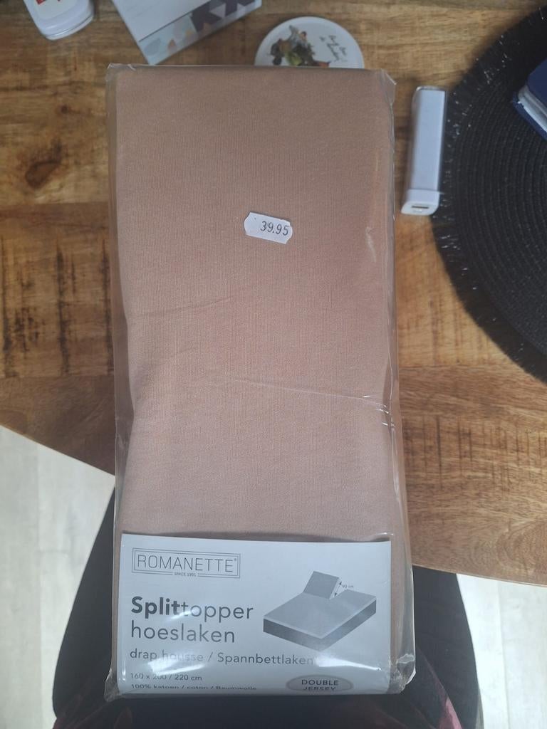 Te koop Splinternieuw split Hoeslaken Twee persoons, Ophalen of Verzenden, Wit, Hoeslaken of Sloop, Nieuw