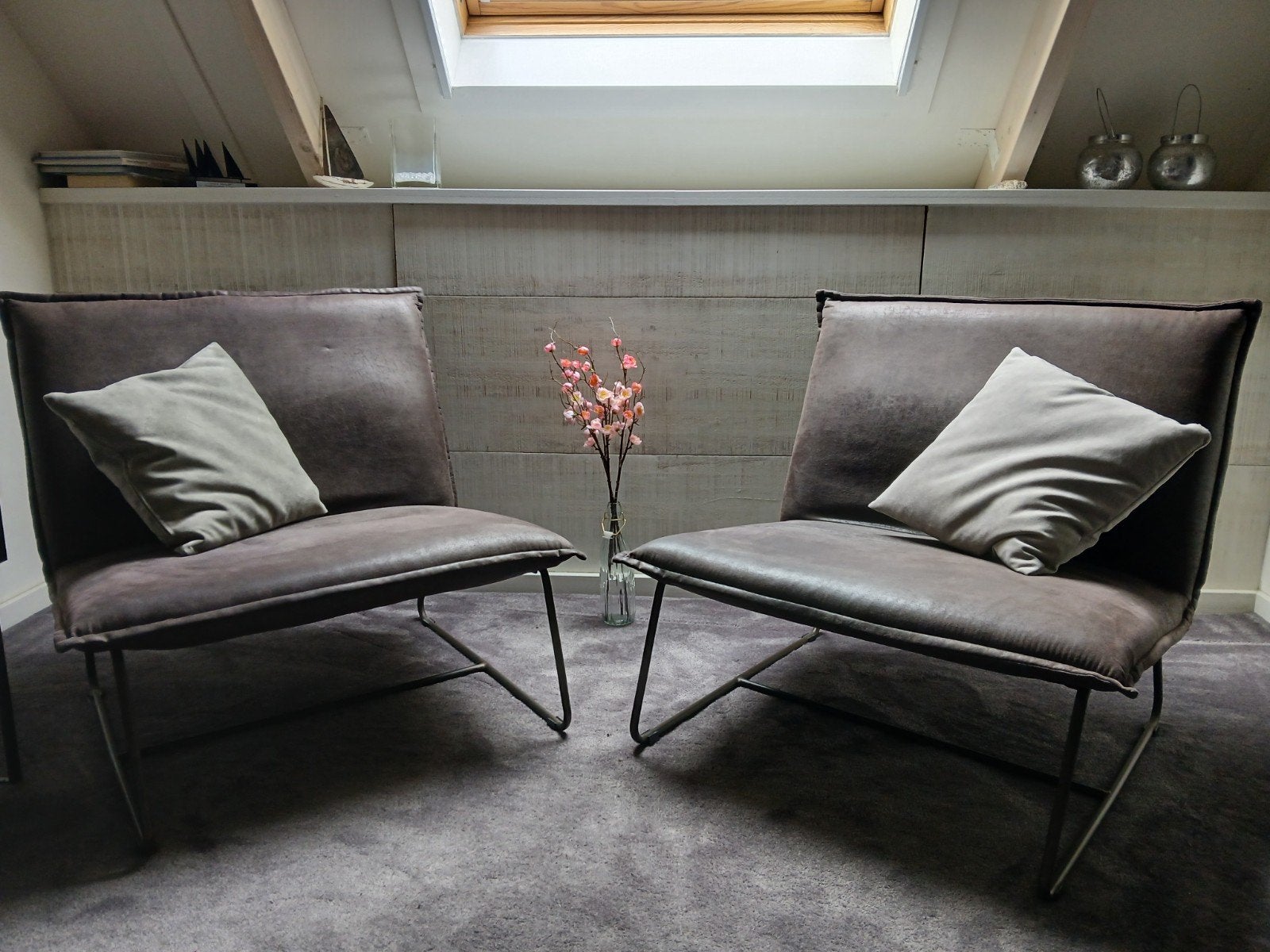 2x Stoffen Love Seat van Het Kabinet, Huis en Inrichting, Ophalen, Gebruikt, 75 tot 100 cm, 75 tot 100 cm