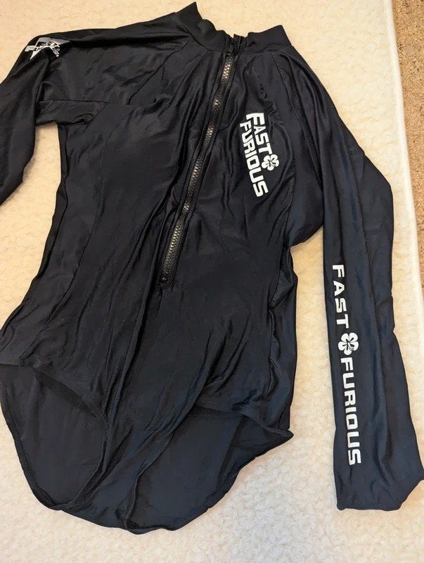 Fast Furious Bodysuit met rits, Zwart, maat M, Fast Furious, Verzenden, Zwart, Body of Korset