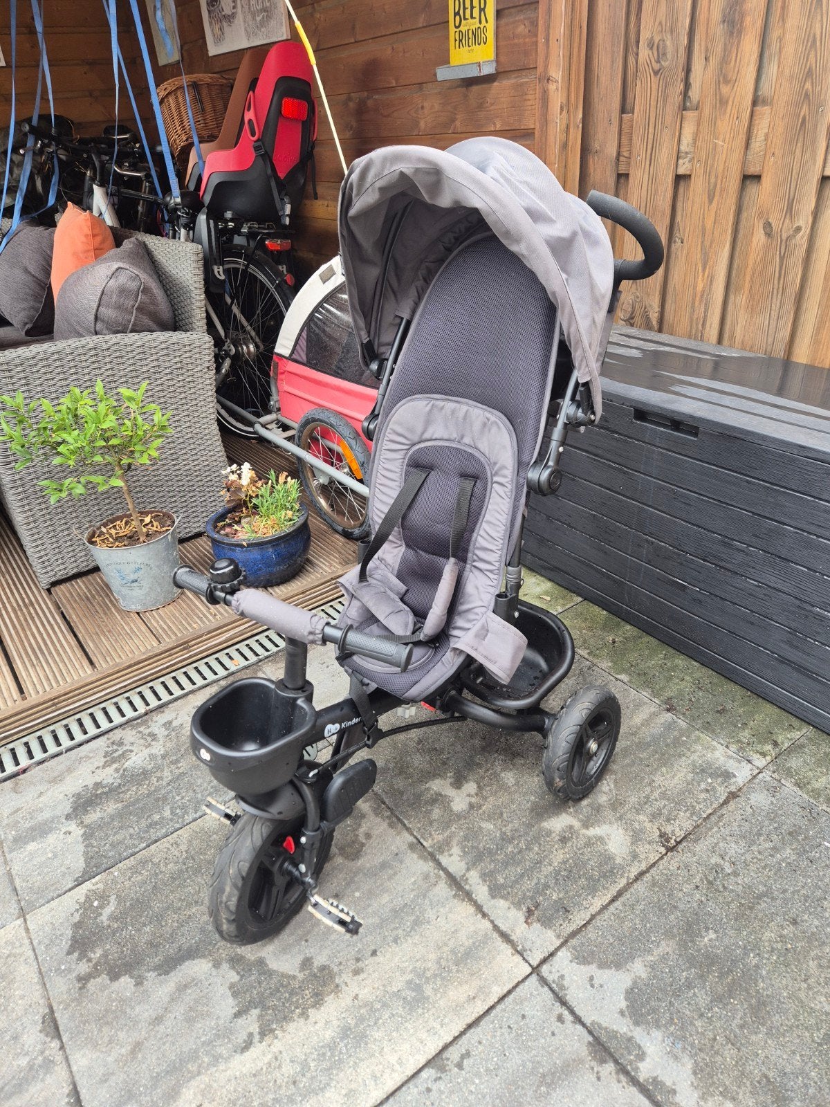 Kinderkraft Driewieler / Buggy – Grijs – In zeer goede staat, Ophalen, Zo goed als nieuw, Zonnekap
