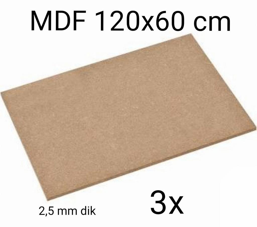 MDF platen 8 stuks 60x60 cm en 3x 120x60cm NIEUW, Doe-het-zelf en Verbouw, Platen en Panelen, Ophalen of Verzenden, Nieuw