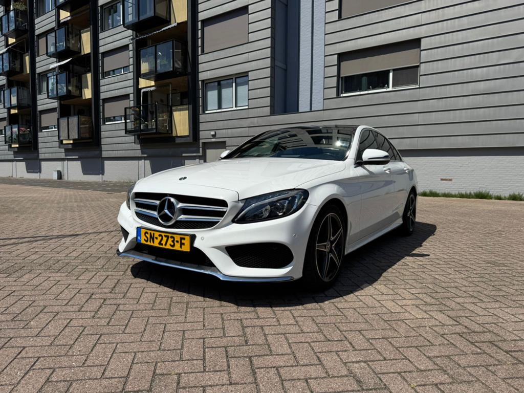 Mercedes-Benz C-Klasse C180 156pk 2018 Wit Panorama, Auto's, Automaat, 1800 kg, Wit, Particulier