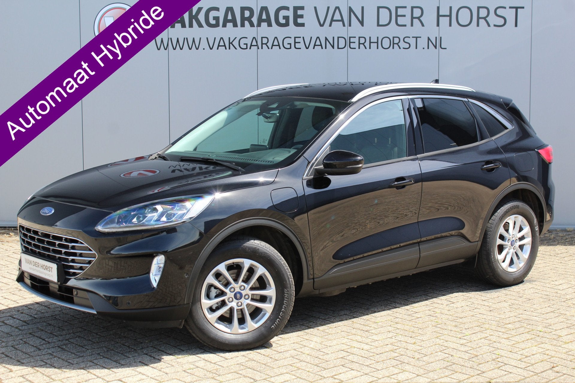 Ford Kuga 2.5-225 pk Titanium X PHEV Plug-in Hybrid. Hybride, Auto's, Ford, 12 maanden, Gebruikt, Zwart, Leder en Stof